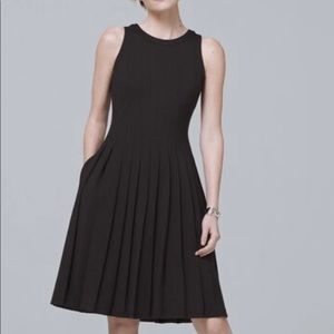 WHBM Black Fit and Flare Dress with pockets Size 10